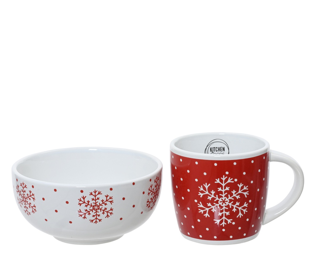 KIT POUR PETIT-DEJEUNER - TASSE/BOL - L15.50-W14.00-H15.00cm