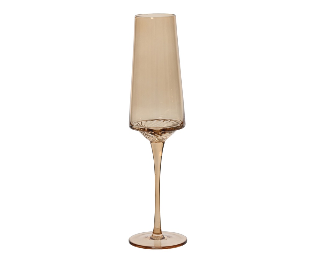 VERRE CREUX AVEC RELIEFS - AMBRE - dia7.00-H26.00cm