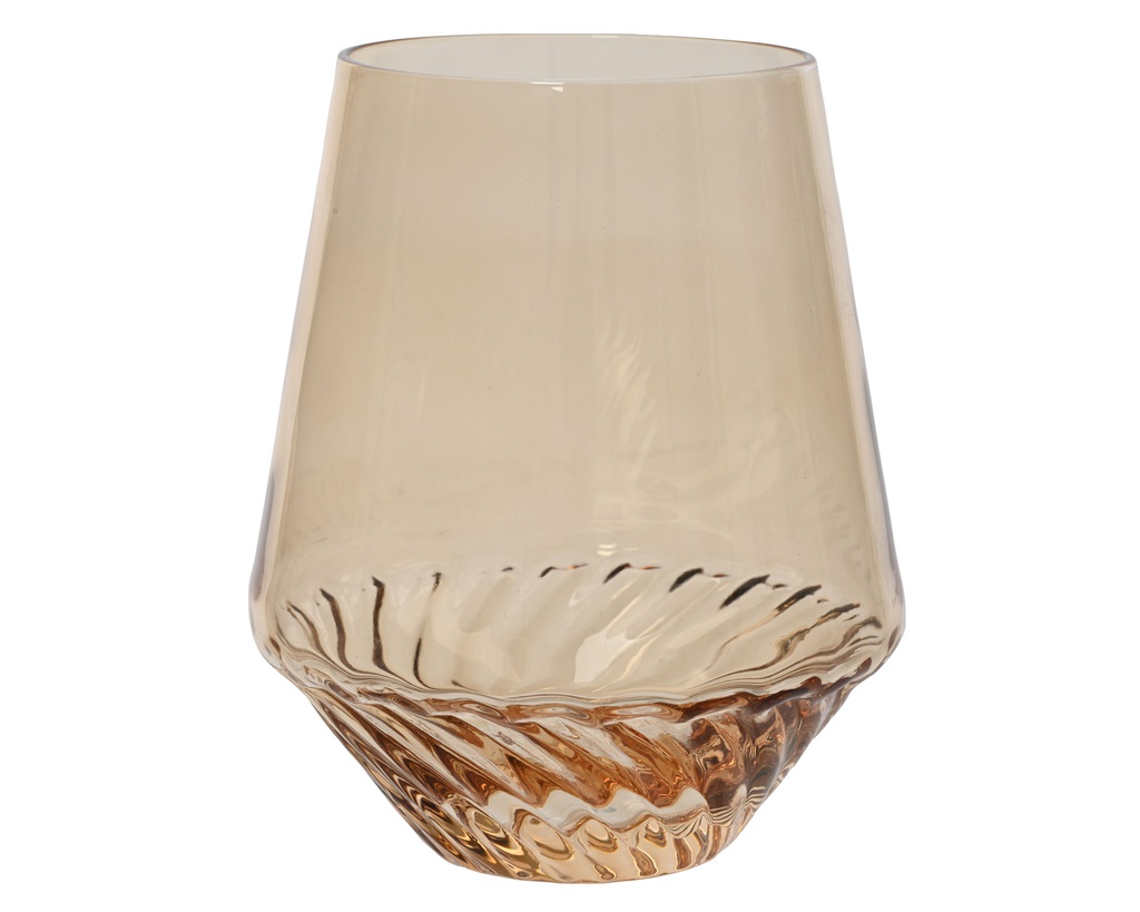 VASE AVEC RELIEFS - AMBRE -dia10.20-H12.50cm