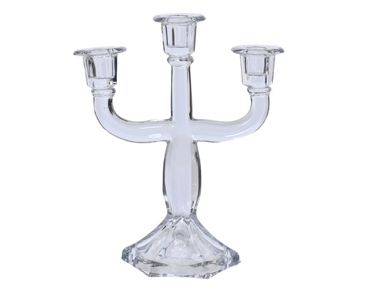 ***CANDLEHOLDER GLASS 0 L12.00-W23.50-H28.00cm