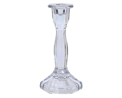 ***CANDLEHOLDER GLASS 0 L8.70-W9.80-H19.20cm