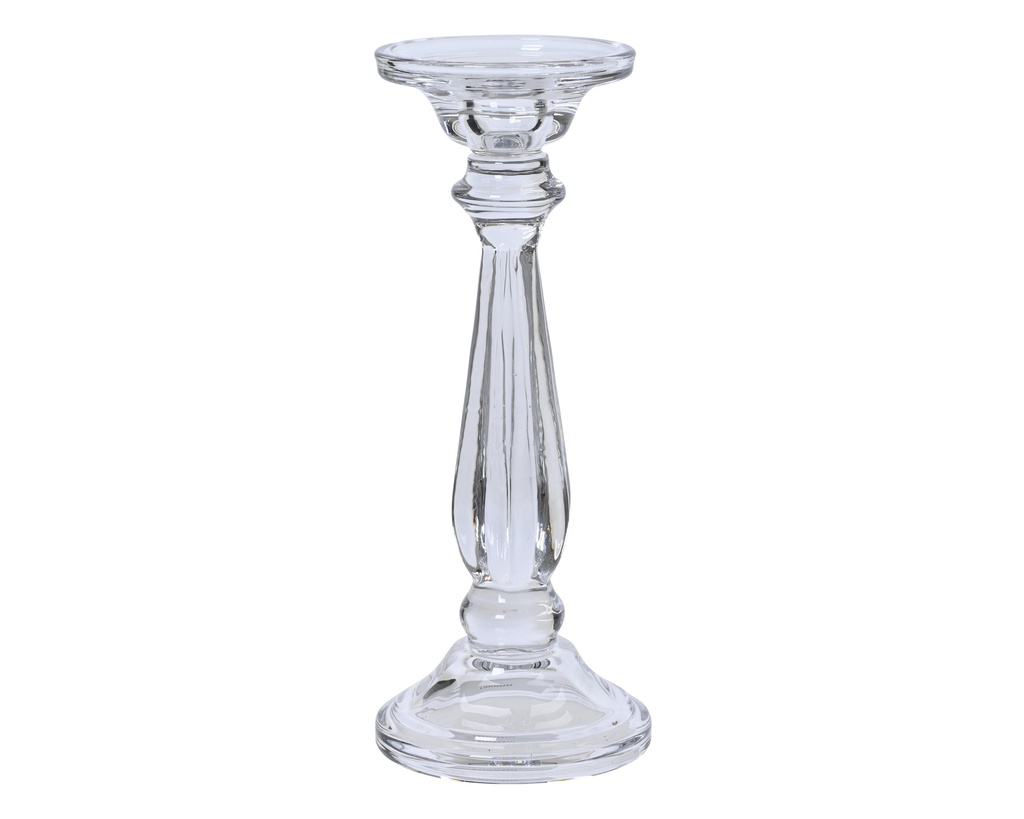 BOUGEOIR EN VERRE - L10.00-W10.00-H25.00cm