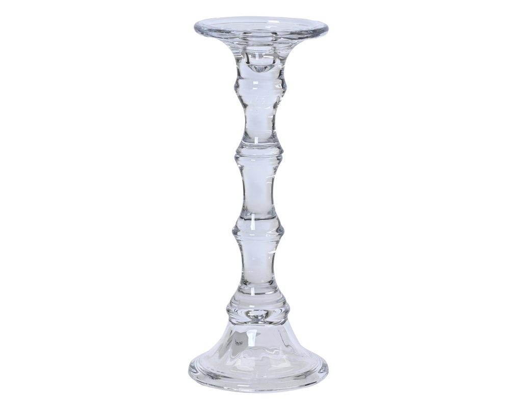 BOUGEOIR EN VERRE - 0 L12.00-W12.00-H29.50cm