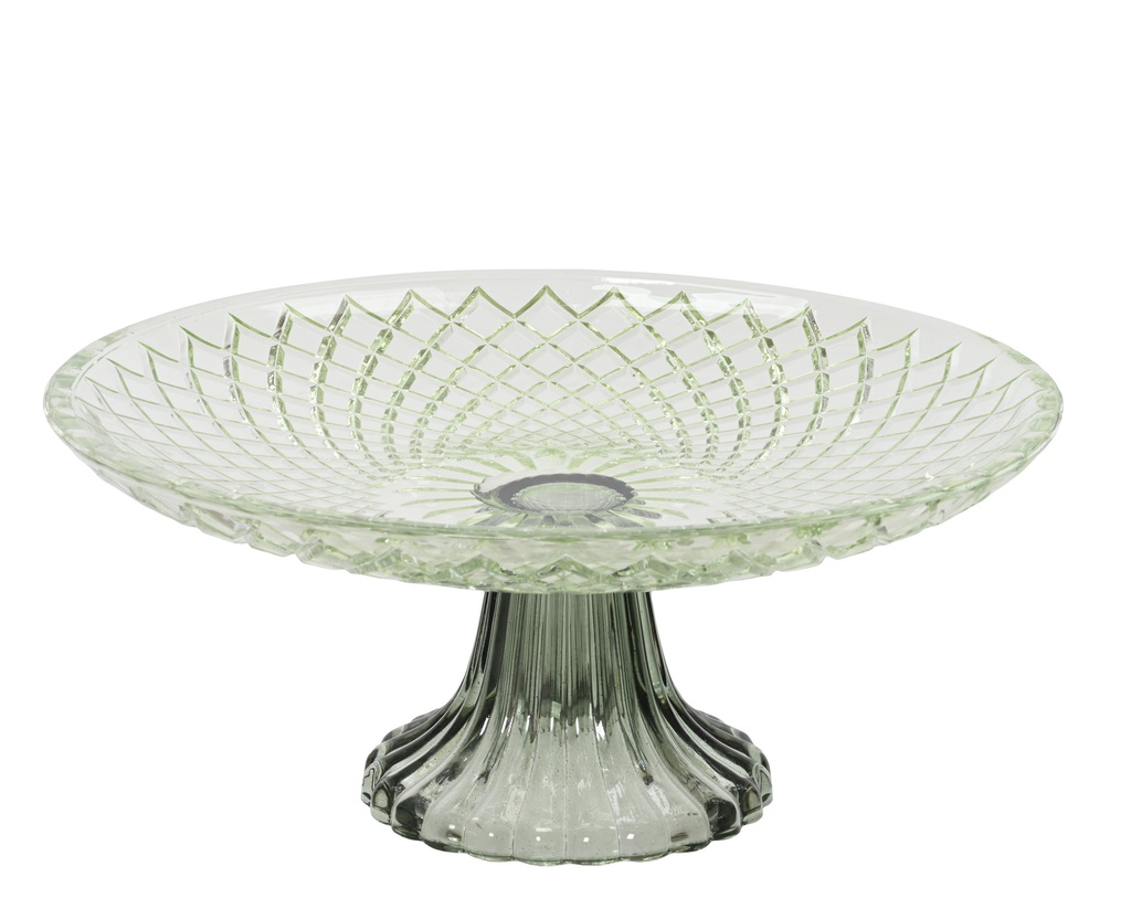 ***CAKE STAND GLASS 0 dia25.00-H10.50cm