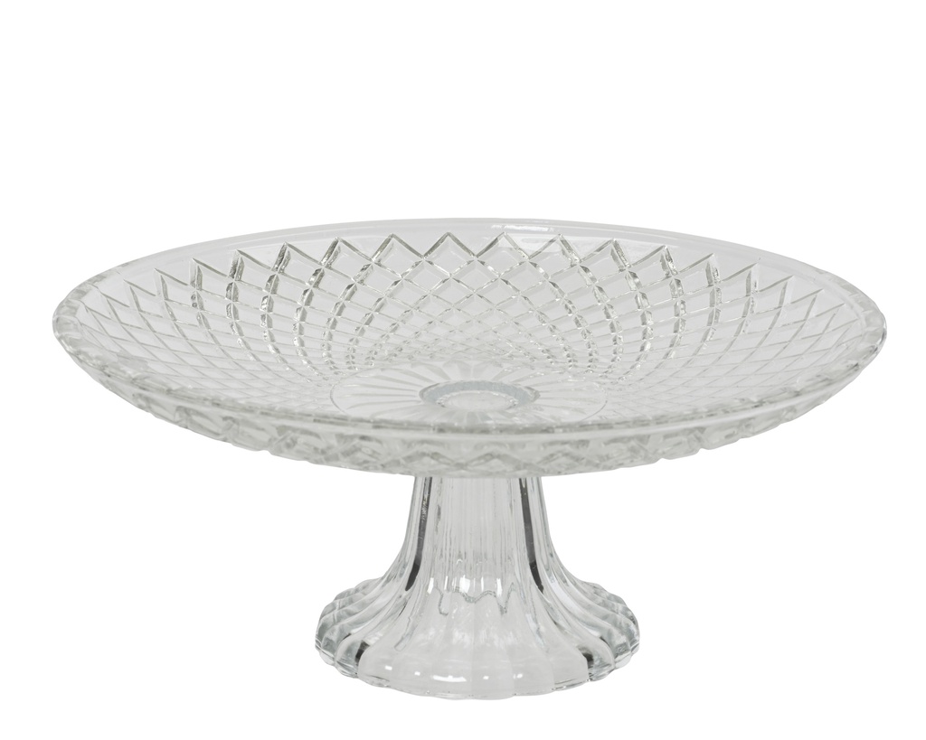 ***CAKE STAND GLASS 0 dia20.00-H9.00cm