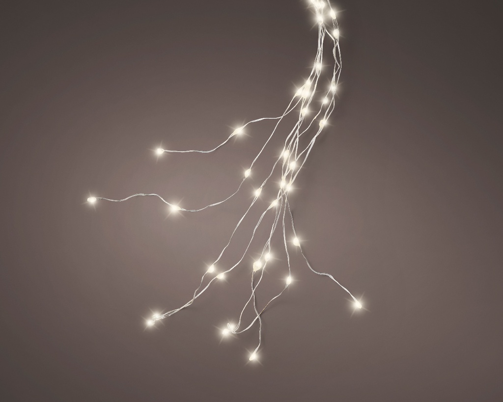 BRANCHE D'ARBRE - MICROLED LUMIERE CHAUDE - ARGENT - 180cm-408L