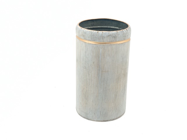 ***S/3 METAL TALL ROUND POT