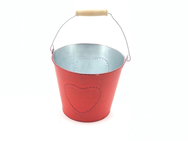 ***17XH14CM METAL HEART ROUND POT