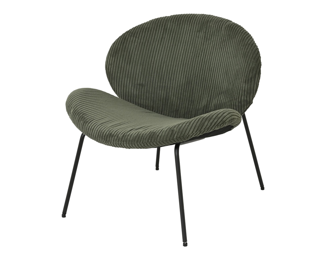 ***LOUNGE CHAIR POLYESTER GREEN L72.00-W67.50-H73.50cm