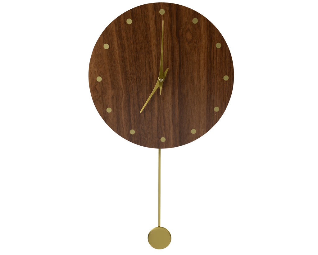 ***CLOCK MDF WALNUT L30.00-W4.00-H53.00cm