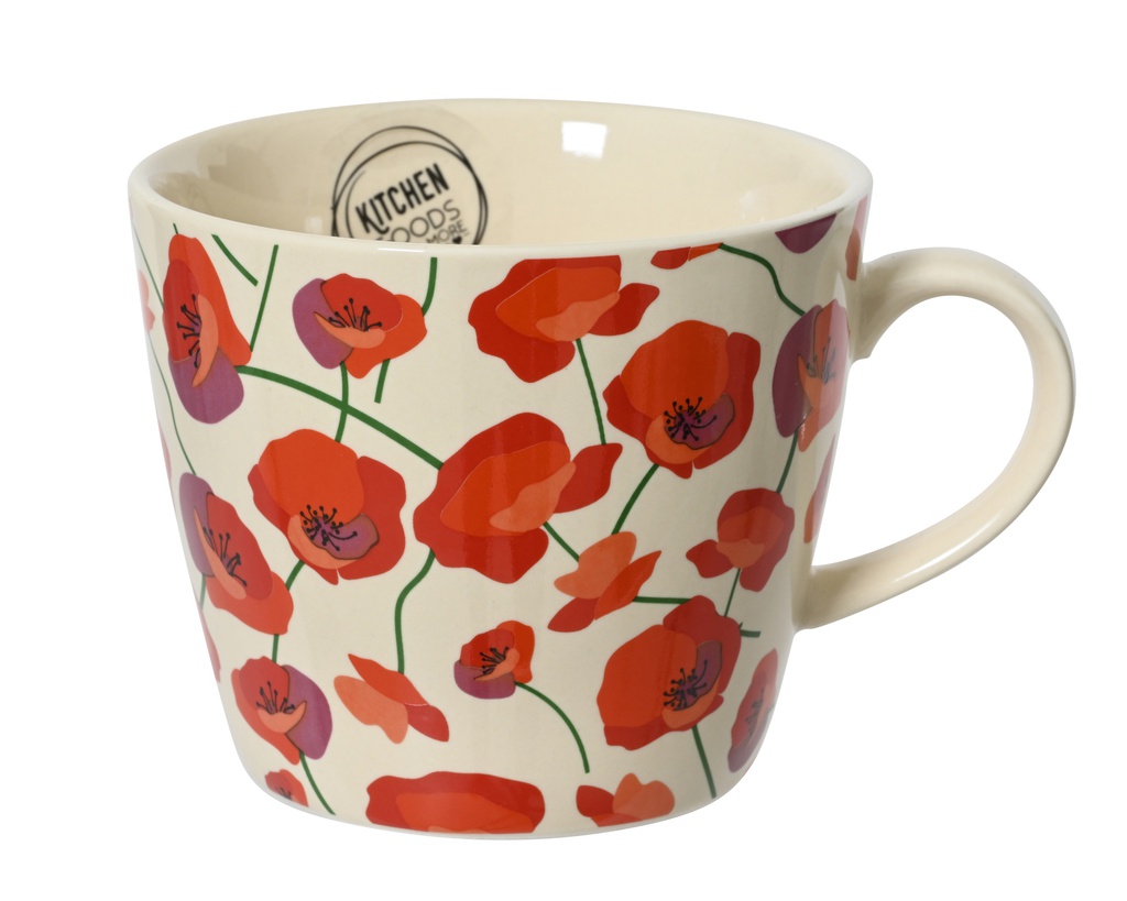 ***MUG PORCELAIN RED/COLOUR(S) L13.00-W9.80-H8.00cm