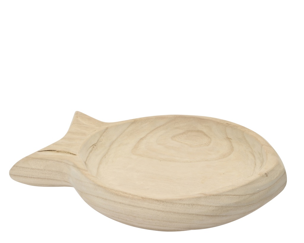 ***DECO PLATE PAULOWNIA WOOD BLOND WOOD L41.00-W6.00-H26.00cm