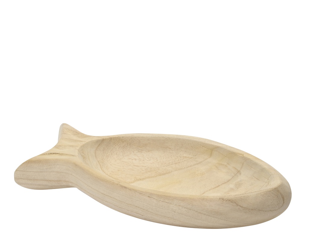 ***DECO PLATE PAULOWNIA WOOD BLOND WOOD L42.00-W6.00-H17.00cm