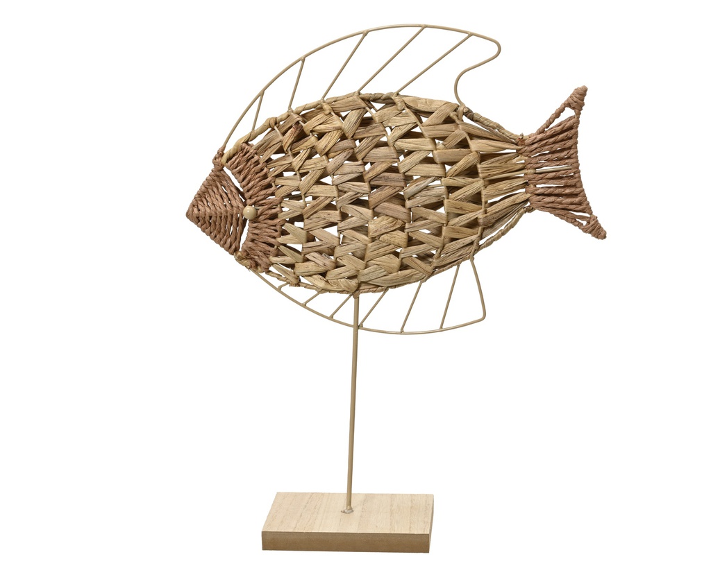 ***FISH PAPERROPE NATURAL/COLOUR(S) L38.00-W10.00-H46.00cm