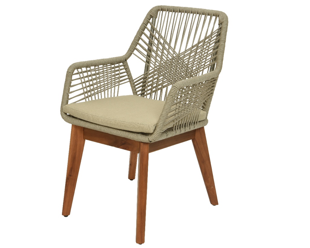 ***SEVILLE CHAIR PP ROPE BEIGE L69.00-W57.00-H87.00cm