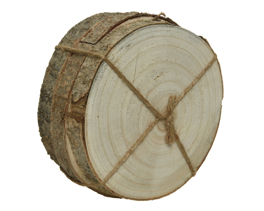 PLATEAU EN BOIS DE PAULOWNIA NATUREL - 16CM - 3 PIÈCES