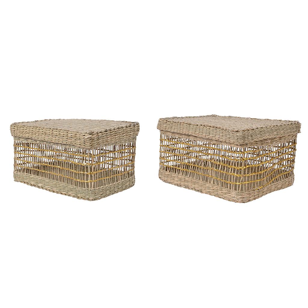 CESTA RATAN DETALLE DORADO S/2