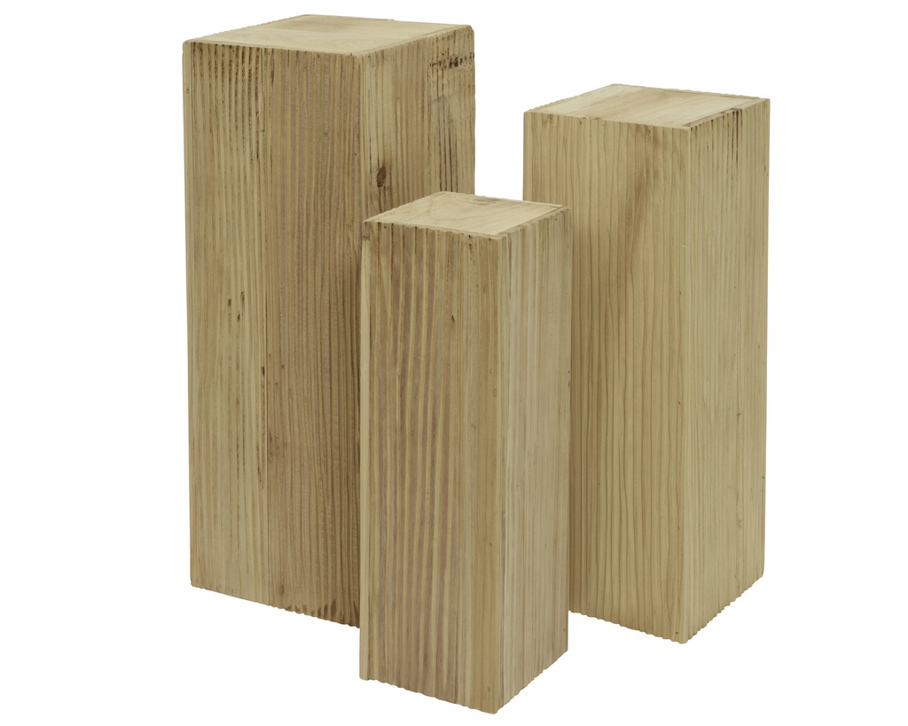 PILLAR PAULOWNIA WOOD L30-W30-H80CM