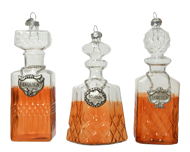 PETITES BOUTEILLES EN VERRE - 3 MODELES DIFFERENTS - 12CM - PRIX A L'UNITE