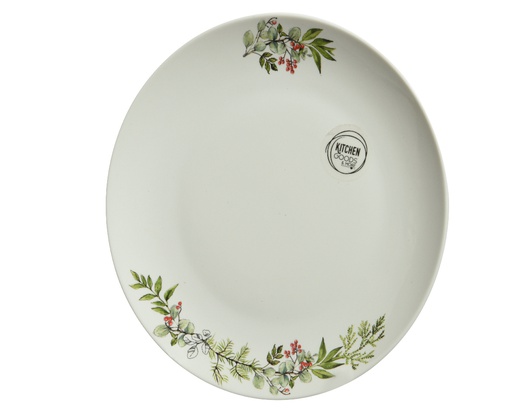 ASSIETTE EN PORCELAINE - D20CM - MOTIF DE NOEL