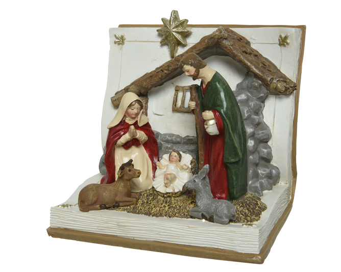 NATIVITY SET POLY L11-W11-H10CM