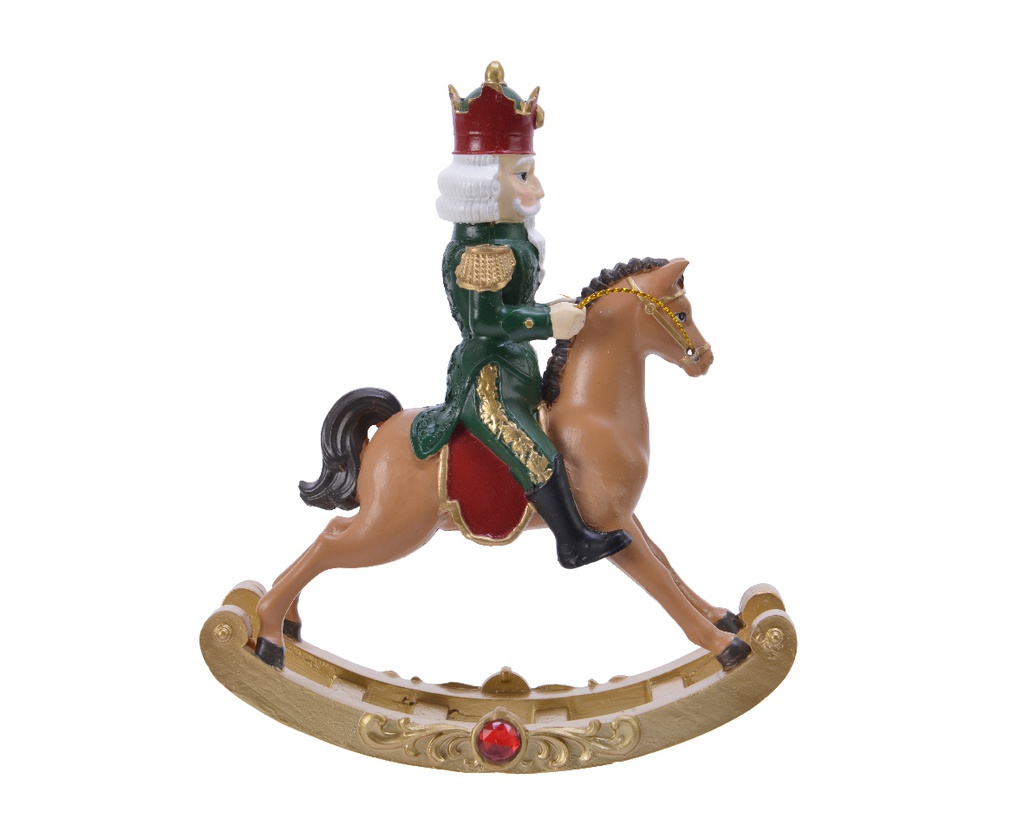 CASCANUECES EN CABALLO - RESINA - 16CM