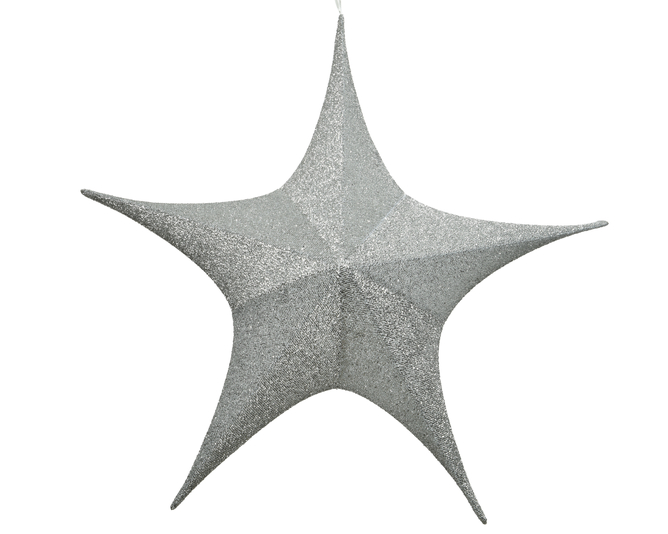 ESTRELLA TELA PLATA - PLEGABLE - 80CM