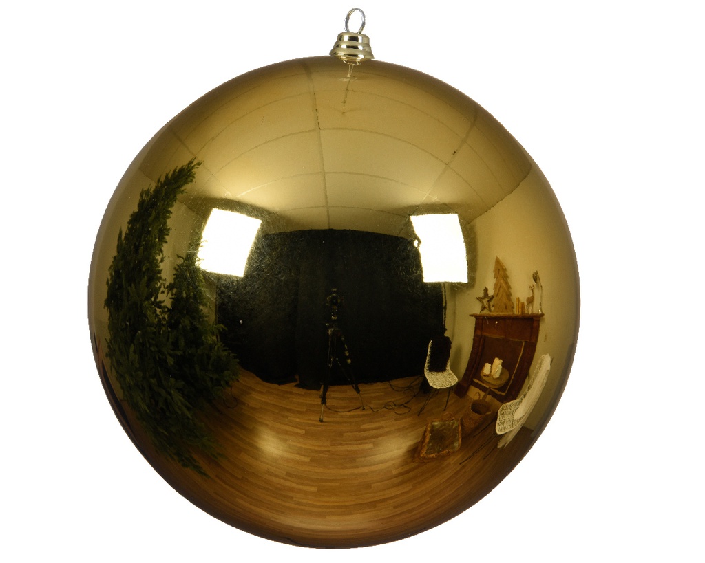 BOULE DE NOEL EN PLASTIQUE - OR - DIA20CM