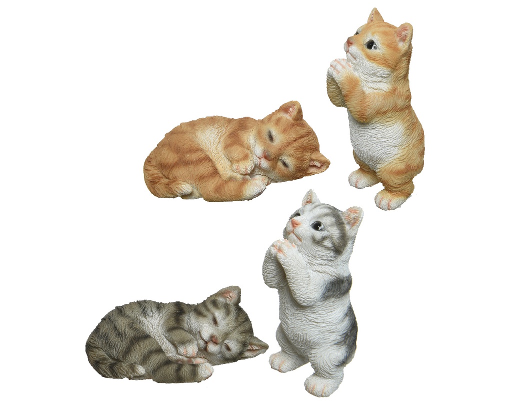 GATITOS RESINA - 10CM 2SURT2COL - PRECIO UNIDAD UD