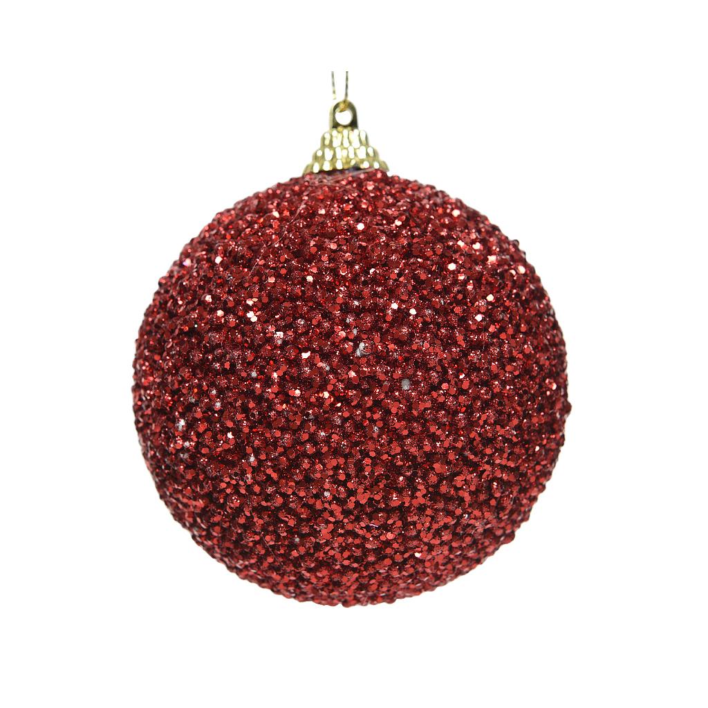 BAUBLE FOAM GLITTER BEADS DIA8CM