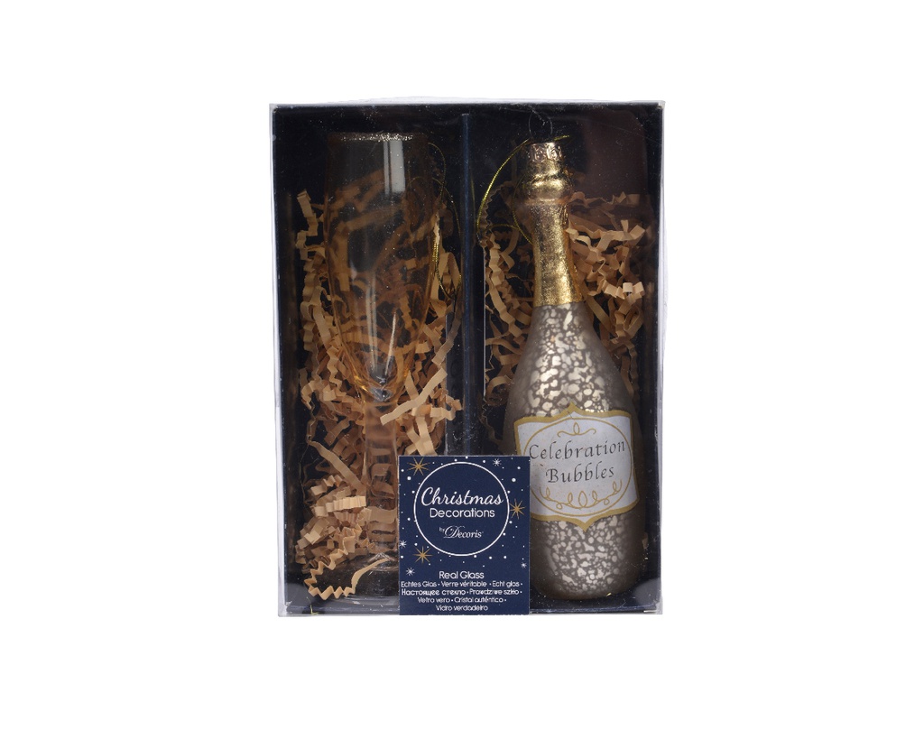 GL CHAMPAGNE FIGURE GIFT SET DIA6-H12.50CM