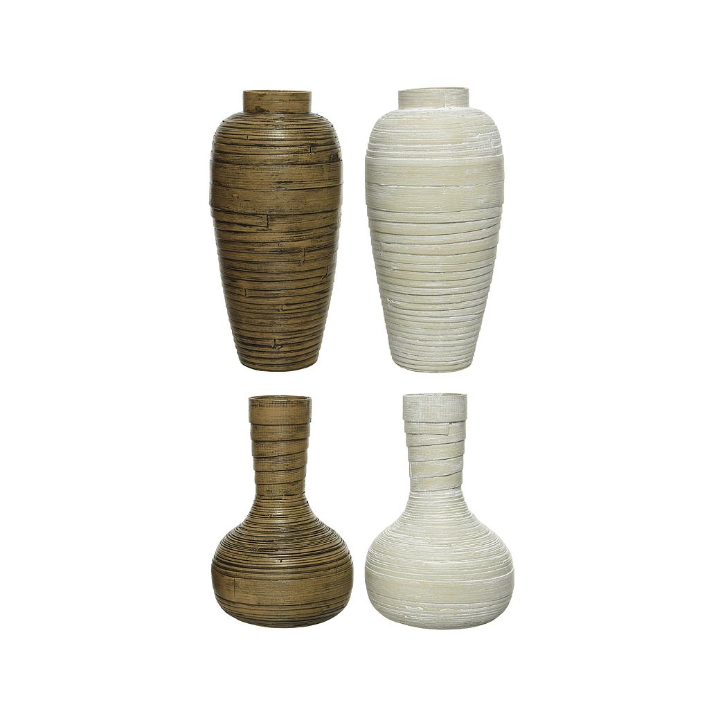 VASE BAMBOO L14-W14-H25CM