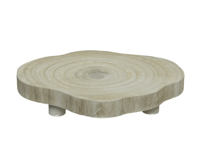 TRAY PAULOWNIA WOOD DIA40-H7CM