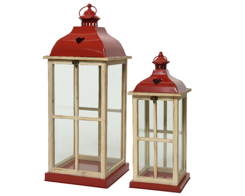 LANTERN FIRWOOD L25.50-W25.50-H66CM