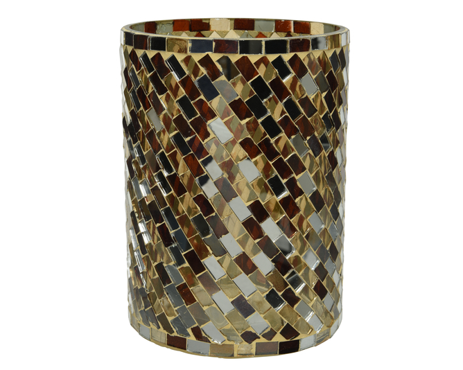 LAMPE CHAUFFE-PLAT - 13CM - MOSAÏQUE MARRON