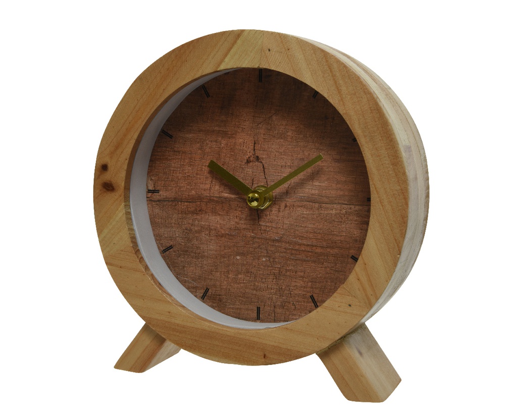 RELOJ MESA MADERA