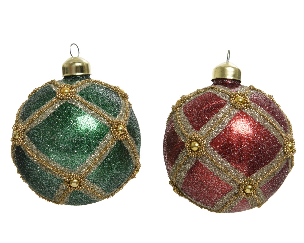 *** BAUBLE GLASS GLITTER, BEADS 30015