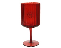 [4-607985] COPA VINO CON RELIEVE - ROJO Y BORDE DORADO - 18CM - FOOD SAFE -