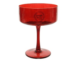 [4-607986] COUPE DE CHAMPAGNE-ROUGE ET BORDURE DOREE 607986