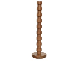 [4-608271] CANDELABRO MADERA DE ACACIA - 38CM - TENDENCIA