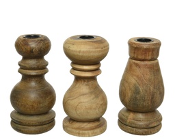 [4-608422] *** CANDLEHOLDER MANGOWOOD 608422