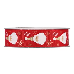 [PV-4453-08] RUBAN PERE NOEL MM25X10MT ROUGE