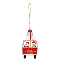 [PV-N727] ***CHRISTMAS CAR W/SNOWMAN &amp; SANTA (3 PCS) CM5,2XH10