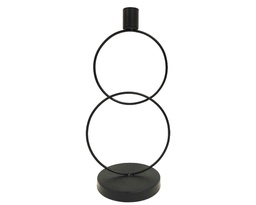 [4-827490] ***CANDLEHOLDER IRON L10.50-W14-H28cm