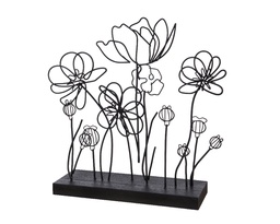 [4-827492] ESCULTURA METAL NEGRO -L8-W25-H30CM