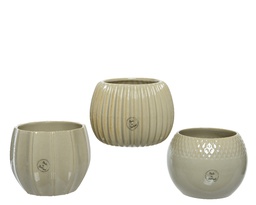 [4-850656] ***PLANTER STONEWARE dia19-H13cm