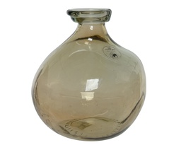 [4-870183] ***VASE RECYCLED GLASS dia16-H18cm