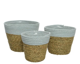 [4-875991] ***PLANTER SEA GRASS dia20-H17cm