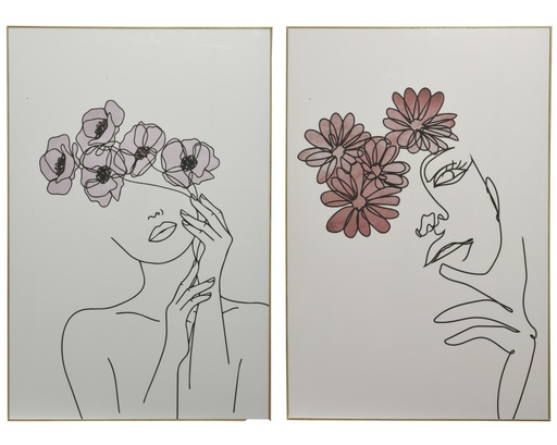 TABLEAUX DE FLEURS - 2 ASSORTIMENTS - PRIX A L'UNITE - L2.50-W60-H90cm