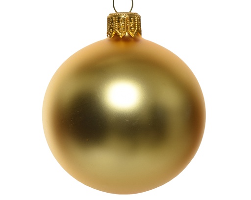 BAUBLE GLASS MATT LIGHT GOLD dia15cm